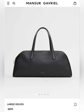 Mansur Gavriel Black Large Helios Structured Tote, $895, Like New